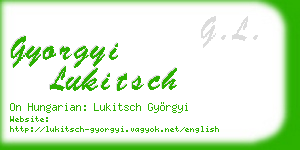 gyorgyi lukitsch business card